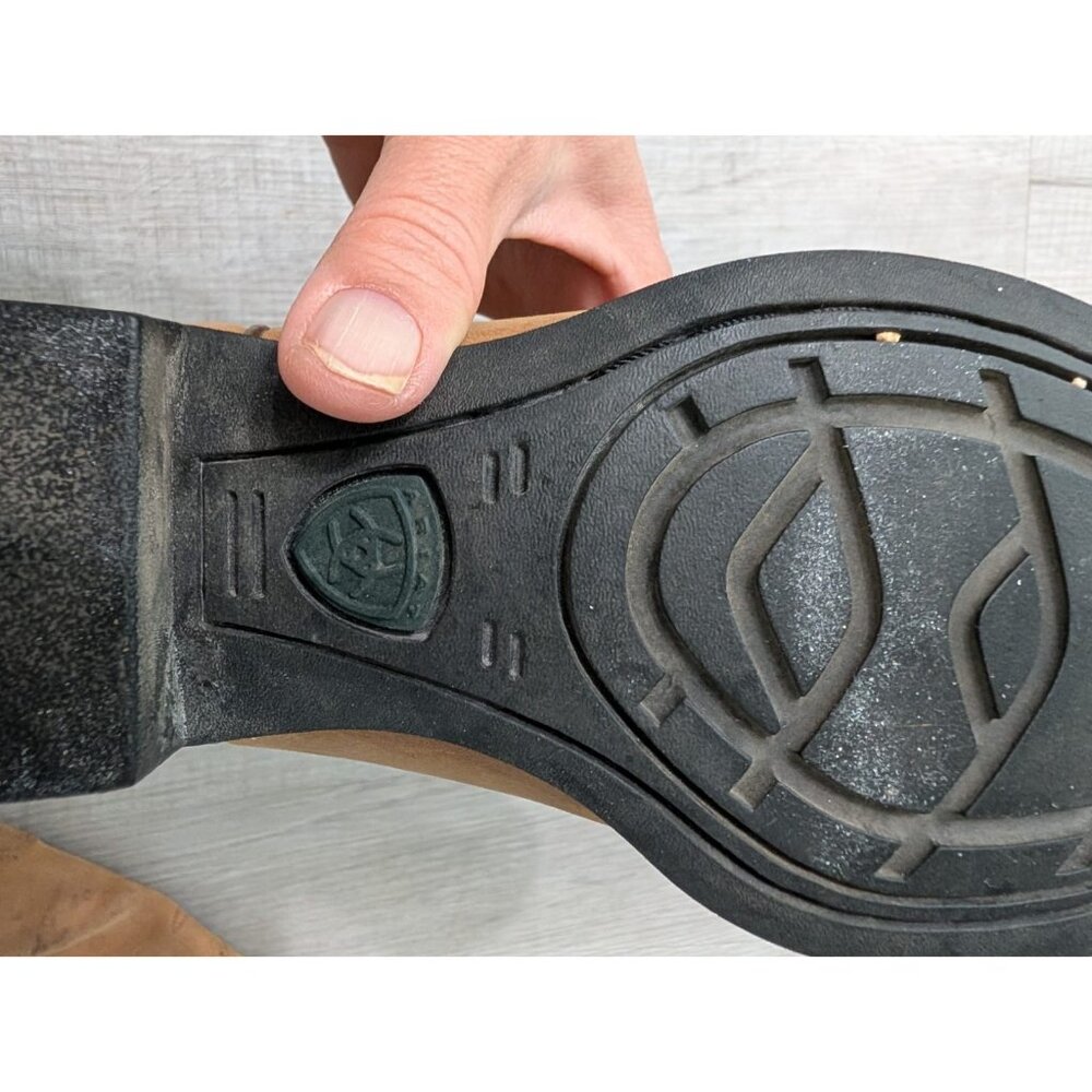 Ariat Brown Suede Western Cowboy Boots - Picture 10 of 15